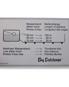 Aufkleber D/GB/F: Wasserstand/ Batterielänge
